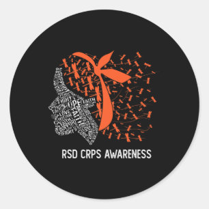 Adesivo Redondo Vestimos Laranja Para Sensibilização Do Rsd Crps 2