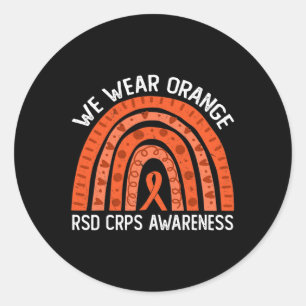 Adesivo Redondo Vestimos Orange Rainbow para a Consciência RSD CRP