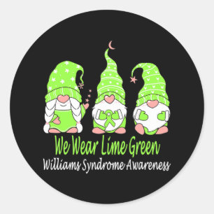 Adesivo Redondo Vestimos Verde limão Para A Consciência Da Síndrom