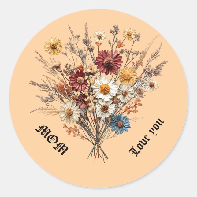 Adesivo Redondo Vestir a mãe (Frente)