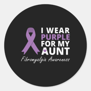 Adesivo Redondo Vestir Roxo Para Minha Tia Fibromialgia Sensibiliz