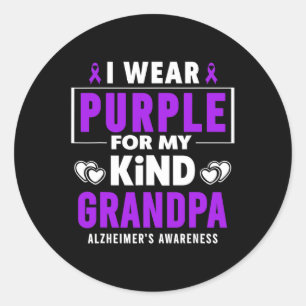 Adesivo Redondo Vestir Roxo para o meu avô Alzheimerheimer
