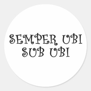 Adesivo Redondo Vestir sempre cueca (Latim)