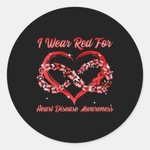 Adesivo Redondo Vestir Vermelho Para Sensibilização Para Doenças C