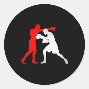 Adesivo Redondo Vestuário de Boxe - Boxe