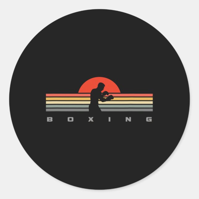 Adesivo Redondo Vestuário de Boxe - Boxe 5  (Frente)