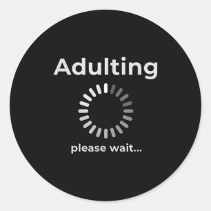 Adesivo Redondo Vestuário de Novidade de Humor Adulto, Adulto Por