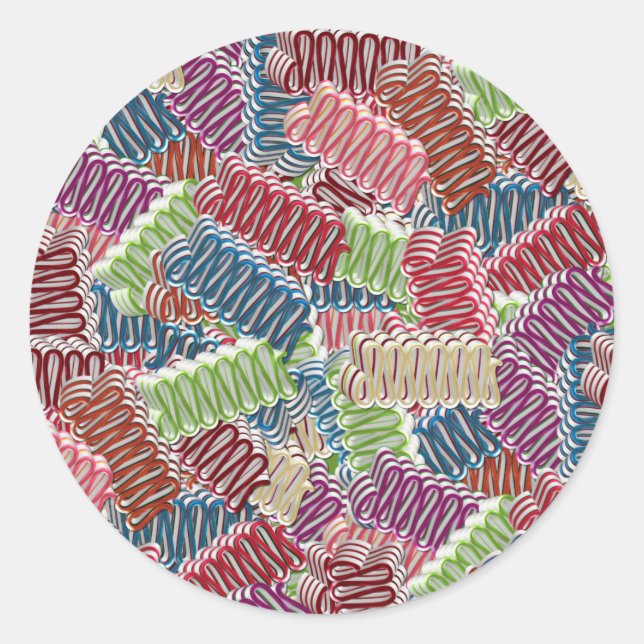 Adesivo Redondo VESTUÁRIO DE VAZIO DE Natal (Frente)