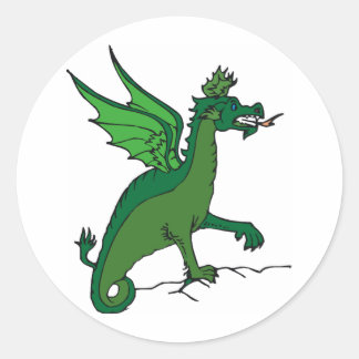 Adesivo Redondo Vestuário do Dragão 34