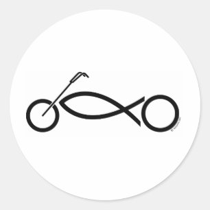 Adesivo Redondo Vestuário e acessórios para motocicletas cristãos