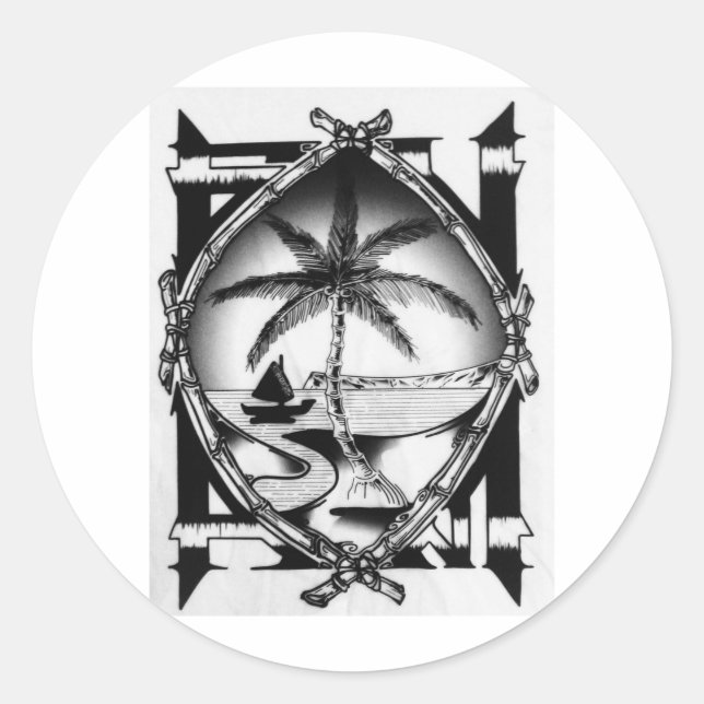 Adesivo Redondo Vestuário e acessórios para selas de guame (Frente)