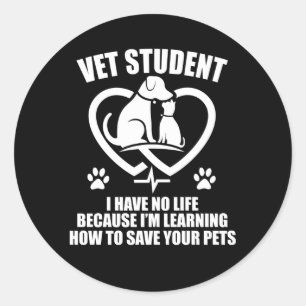 Adesivo Redondo Vet Student Future Veterinarian To Vet In Progr