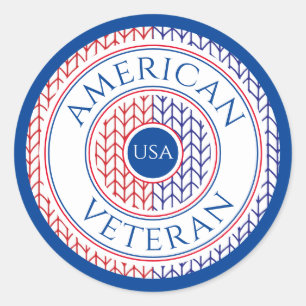 Adesivo Redondo VETERAN AMERICANO VETERAN Large Round Stickers / A