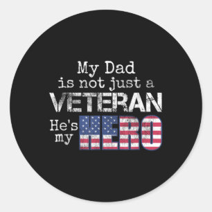 Adesivo Redondo Veterano da família militar apóia meu Pai Veterano