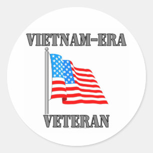 Adesivo Redondo veterano da Vietnam-era