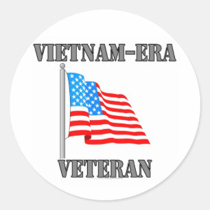 Adesivo Redondo veterano da Vietnam-era
