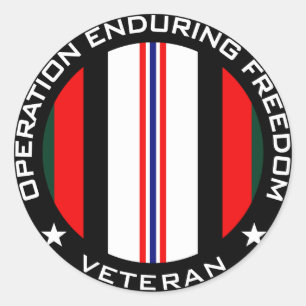 Adesivo Redondo Veterano de OEF