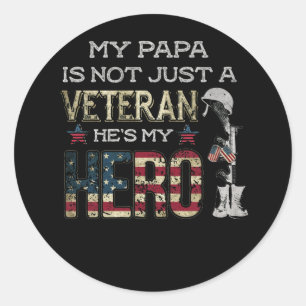 Adesivo Redondo Veterano Familiar Militar Suporta Meu Papa
