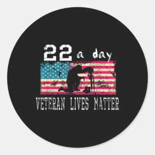 Adesivo Redondo Veterano Vive Consciência do Suicídio Ptsd Veteran