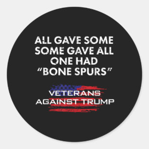 Adesivo Redondo Veteranos Antirtrump Draft Dodger Bone Spurs Para 