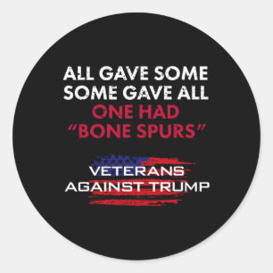 Adesivo Redondo Veteranos Antirtrump Draft Dodger Bone Spurs Para 