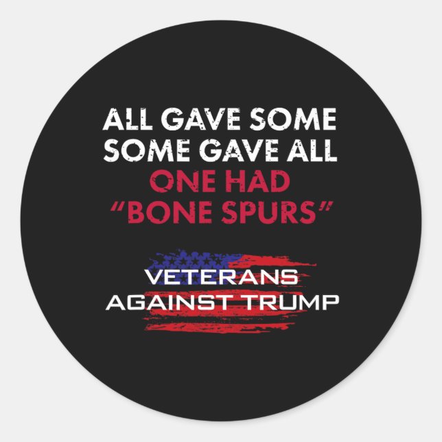 Adesivo Redondo Veteranos Antirtrump Draft Dodger Bone Spurs Para  (Frente)