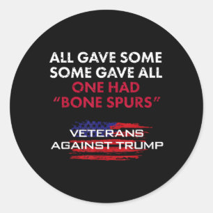 Adesivo Redondo Veteranos Antirtrump Draft Dodger Bone Spurs Para