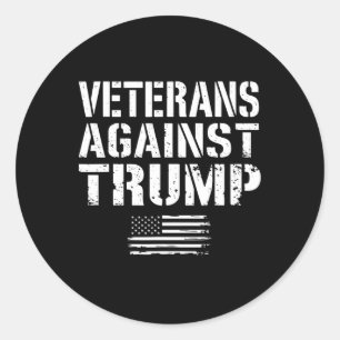 Adesivo Redondo Veteranos Contra Trump Anti Racismo Ve Militar Dos