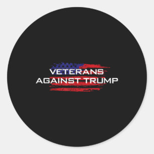 Adesivo Redondo Veteranos Contra Trump - Anti-Trump