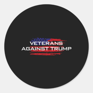 Adesivo Redondo Veteranos Contra Trump - Anti-Trump
