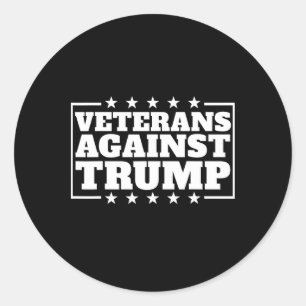 Adesivo Redondo Veteranos Contra Trump Anti-trump Veteranos Contra
