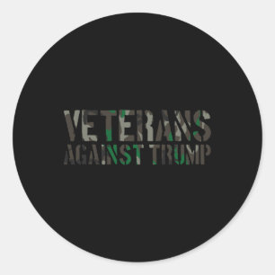 Adesivo Redondo Veteranos Contra Trump Anti-trump Veteranos Contra