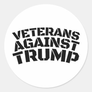 Adesivo Redondo Veteranos Contra Trump Anti-trump Veteranos Contra