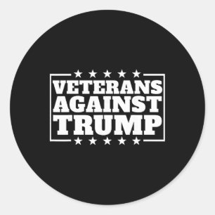 Adesivo Redondo Veteranos Contra Trump Anti-trump Veteranos Contra