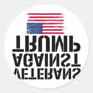 Adesivo Redondo Veteranos Contra Trump Anti-trump Veteranos Contra