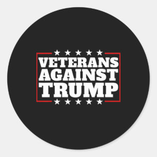 Adesivo Redondo Veteranos Contra Trump Anti-Trump Veteranos Contra