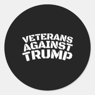 Adesivo Redondo Veteranos Contra Trump Anti-trump Veteranos Contra