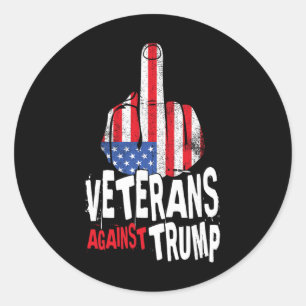 Adesivo Redondo Veteranos Contra Trump Veteranos Militares Anti Tr