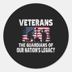 Adesivo Redondo Veteranos Os Guardiões Do Legado De Nossas Nações