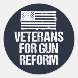 Adesivo Redondo Veteranos para a Reforma das Armas