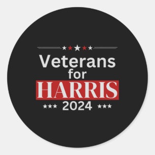 Adesivo Redondo Veteranos Para Harris 2024 Wheimer 2024 Vote Harri