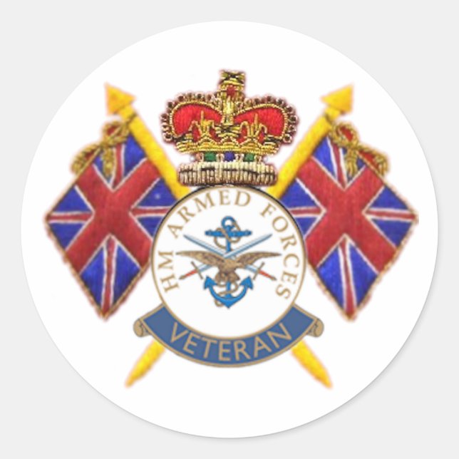 Adesivo Redondo Veteran's Round Sticker (Frente)