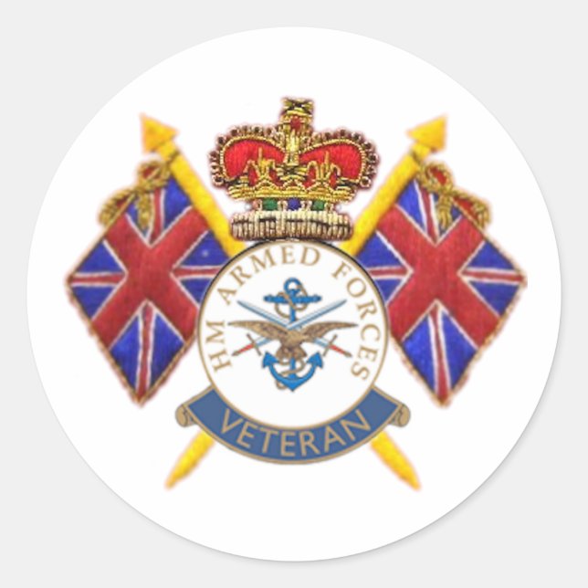 Adesivo Redondo Veteran's Round Sticker (Frente)