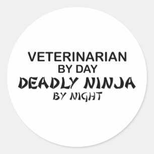 Adesivo Redondo Veterinarian Deadly Ninja