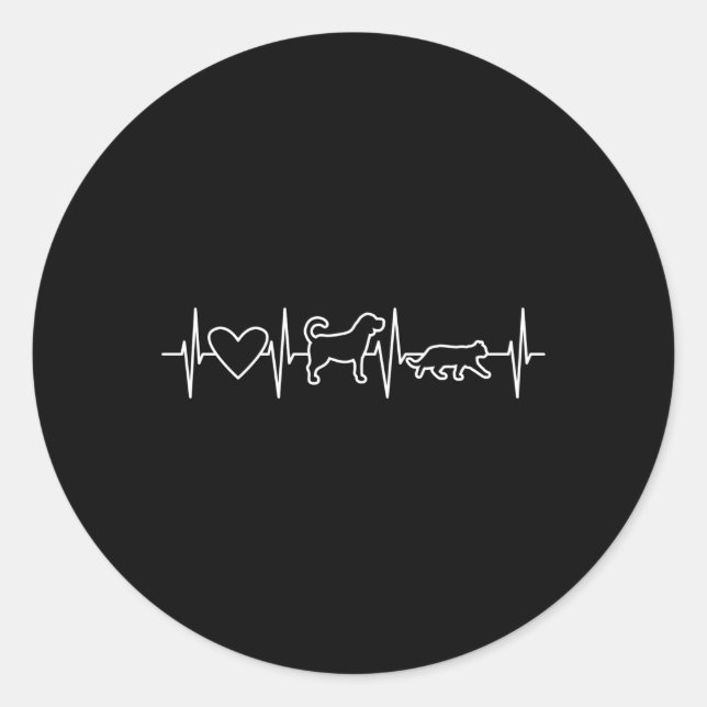 Adesivo Redondo Veterinarian Vet Tech Animal (Frente)