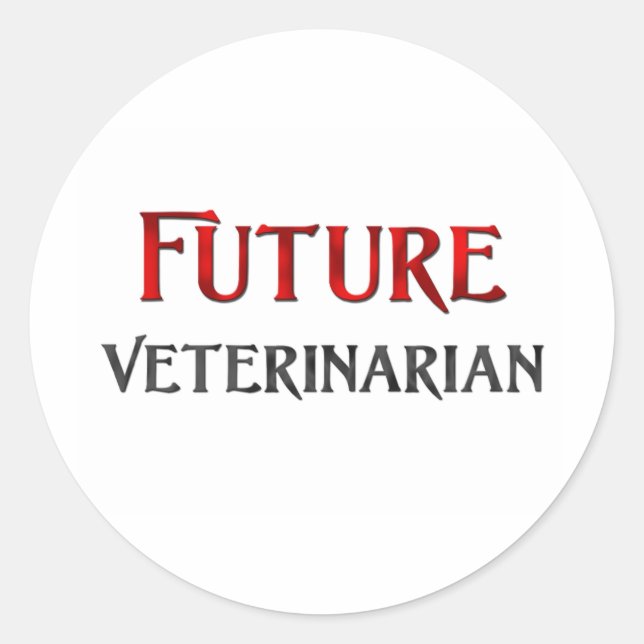 Adesivo Redondo Veterinário Futuro (Frente)