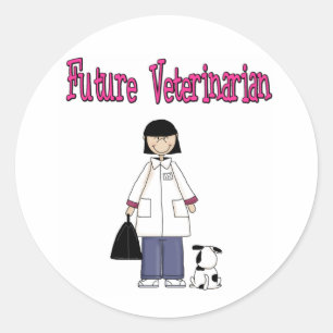 Adesivo Redondo Veterinário futuro (menina)