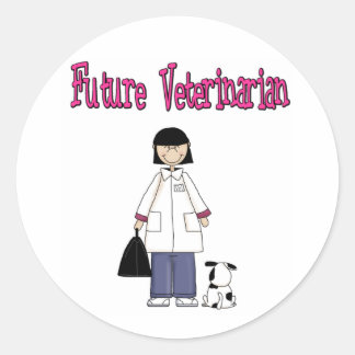 Adesivo Redondo Veterinário Futuro (Menina)
