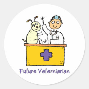 Adesivo Redondo Veterinário Futuro - Rapaz