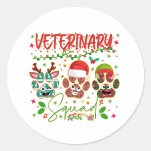 Adesivo Redondo Veterinários da Esquadra de Natal Veterinários